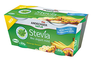 Stevia sweetened yogurt