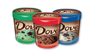 three new Dove ice cream pint flavors