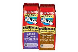 Organic Milk plus DHA Omega-3 in single-serve milk boxes