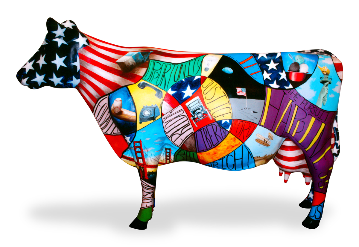 Amy Chen won the grand prize in the Lucerne The Art of Dairy "Red, White, & Moo" art contest