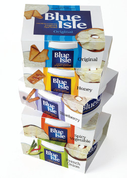 Blue Isle Med yogurt spreads stacked