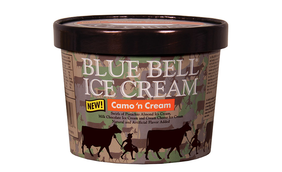 Blue Bell releases new Camo ‘n Cream ice cream in camouflage carton design