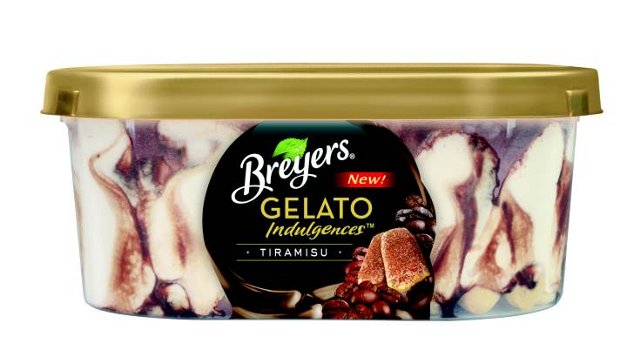gelato  breyers  Gelato tiramisu textures: Breyers creamy  trio Indulgences offers rich of a