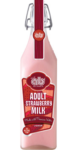 Strawberry alcoholic milk