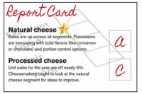 Cheese report card