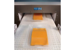 Cheese on an x-ray conveyor