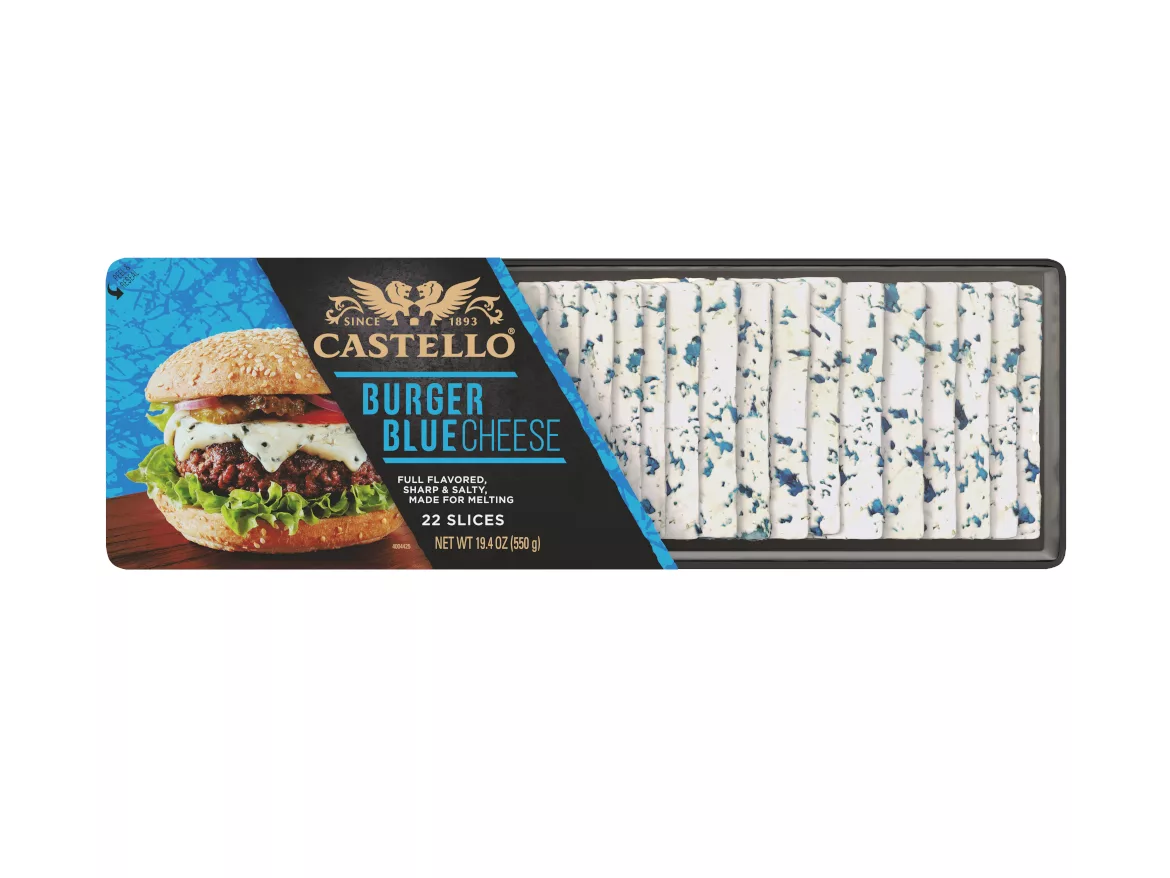 Castello blue cheese burger slices