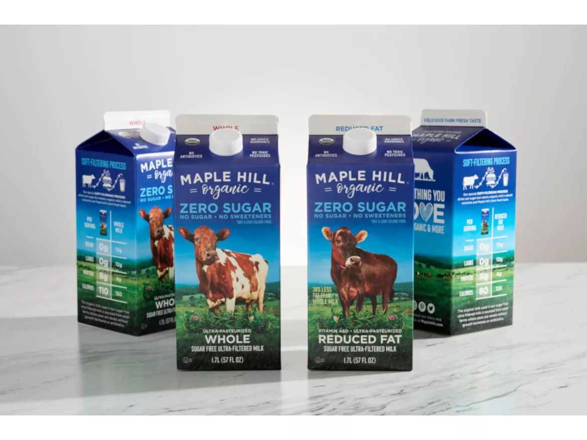 Maple Hill no sugar organic milk