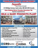 Online Auction - Milk & Dairy Products plant