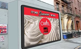 Carvel billboard serving soft serve