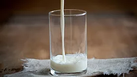 Pouring milk