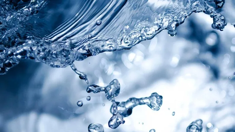 Flowing water