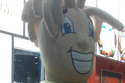 Frigo cheese head mascot at IDDBA