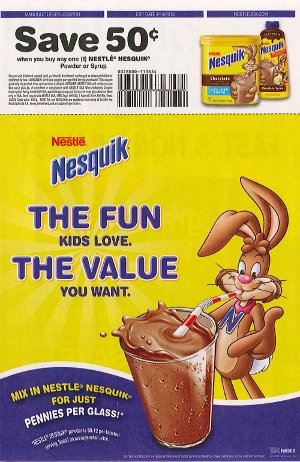 Nestle nesquik free standing insert