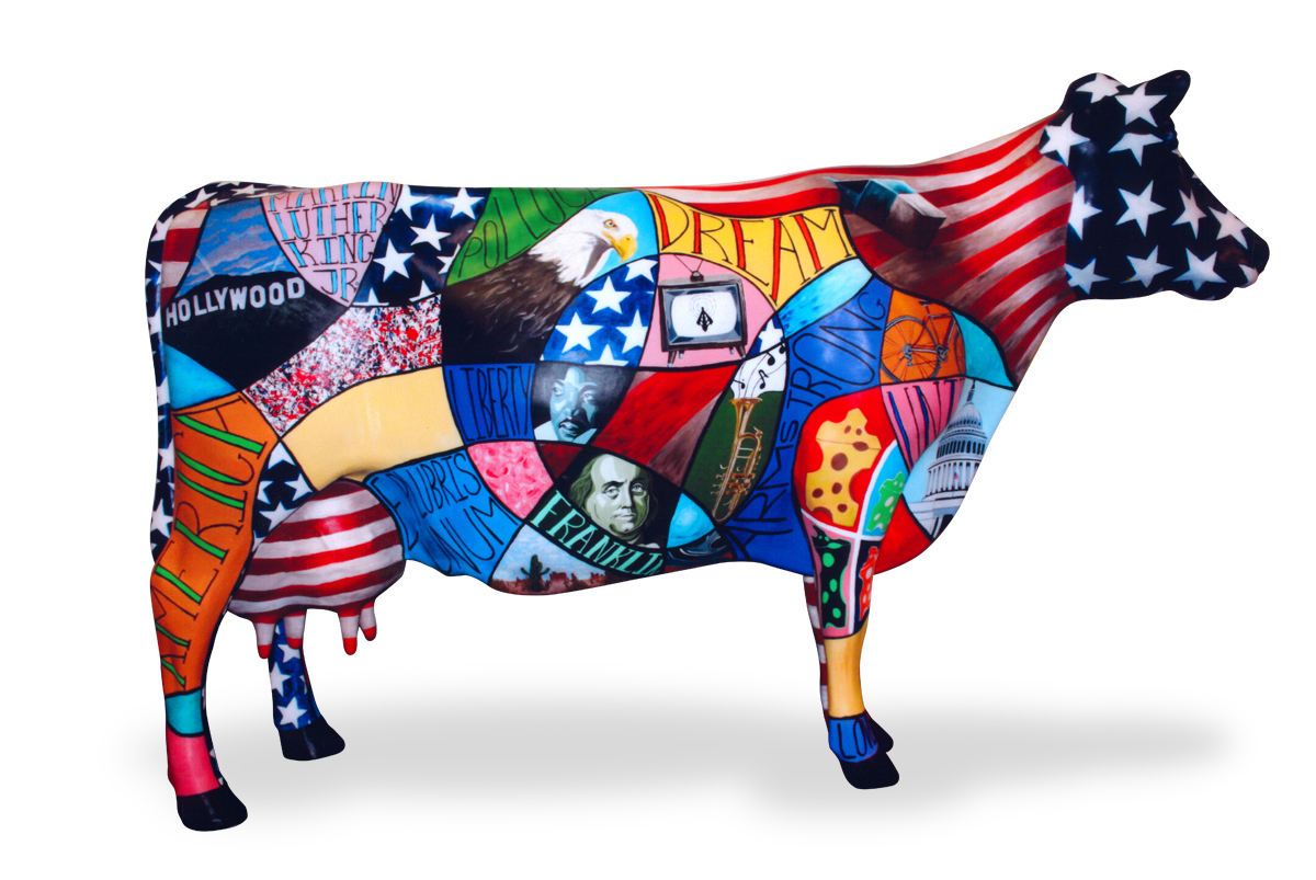 Amy Chen won the grand prize in the Lucerne The Art of Dairy "Red, White, & Moo" art contest