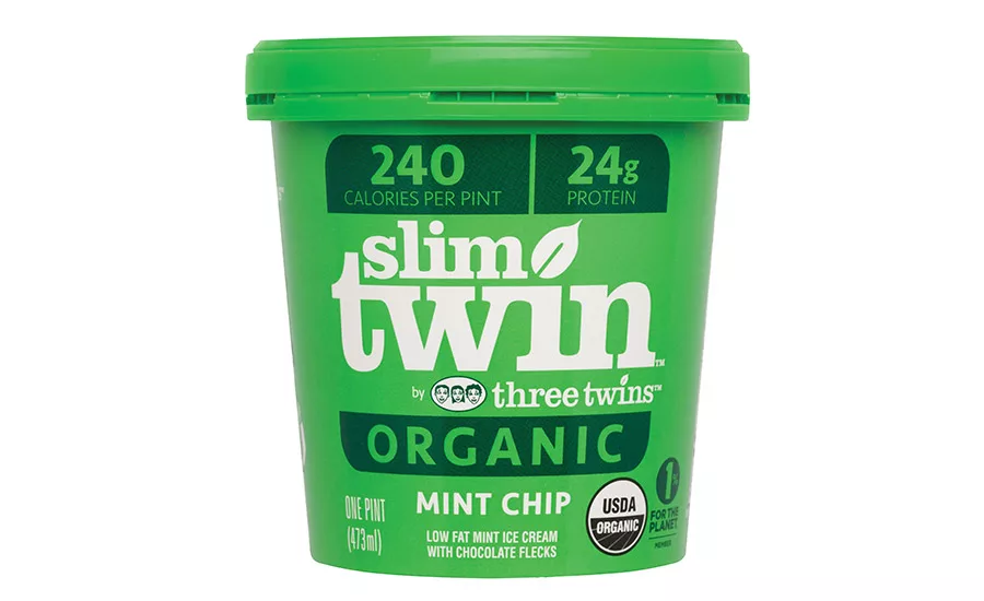 Three Twins Ice Cream introduced an organic low-calorie ice cream pint line called Slim Twin