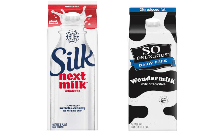 dairy-free Silk Nextmilk and So Delicious Dairy Free Wondermilk