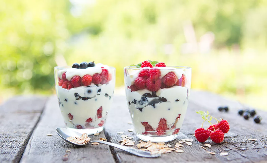yogurt and berries