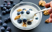 Yogurt with fruit and nuts Yogurt with fruit and nuts