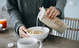pouring milk