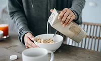 pouring milk