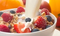 milk and granola milk and granola