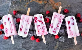 Raspberry Frozen Yogurt Pops