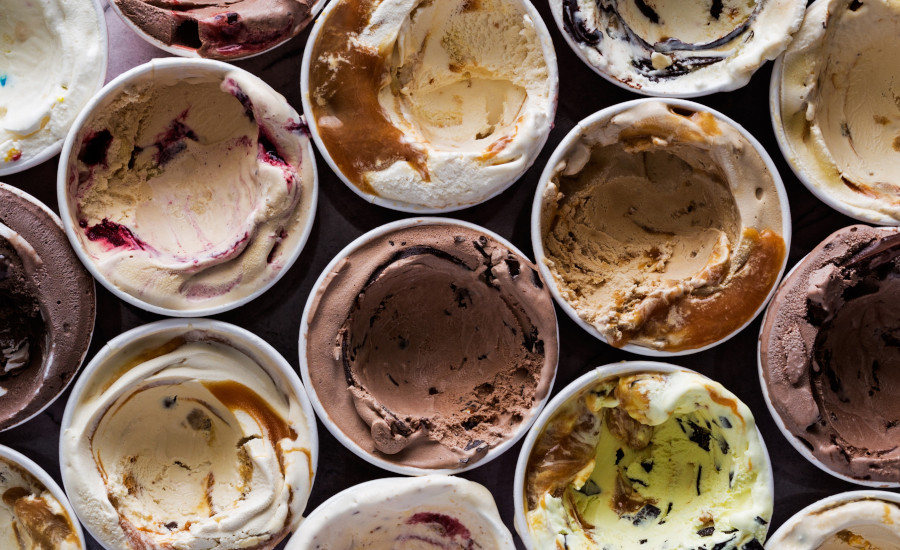 ice cream selection