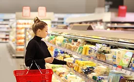 woman shopping at a grocery store