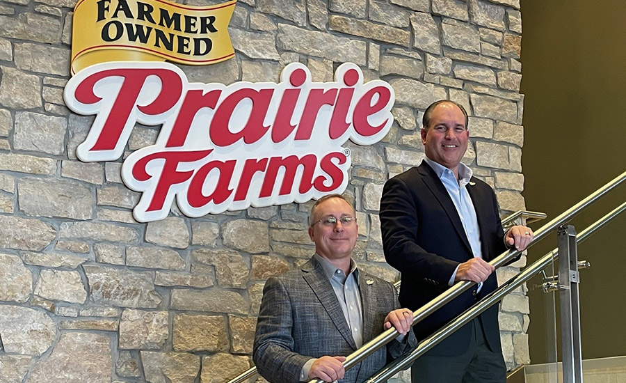 Matt McClelland, CEO of Prairie Farms, right, began working for the dairy company as a high school senior, while Chris Hackman, COO, began his career at the co-op 17 years ago.