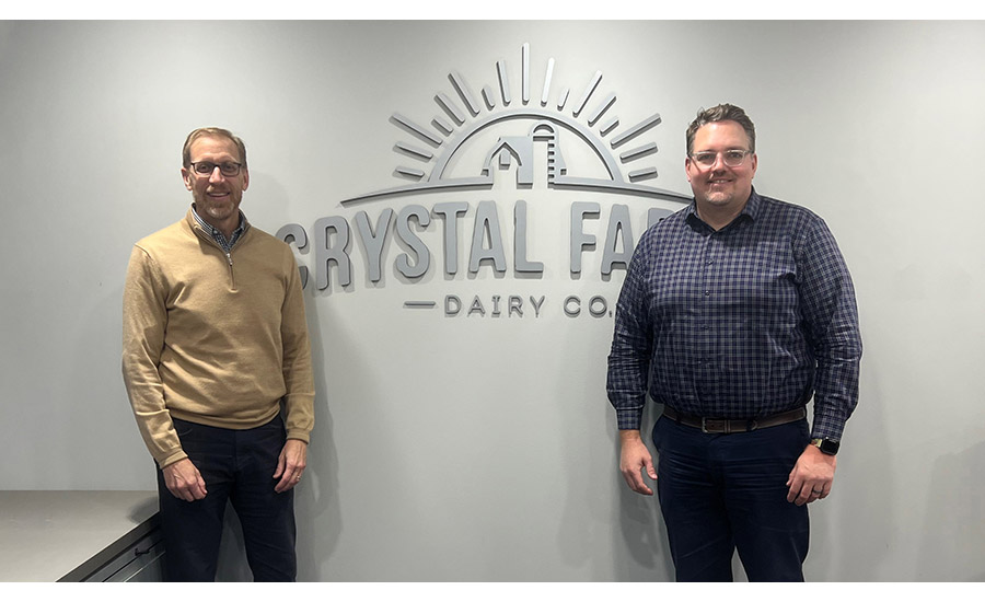 One of Crystal Farms' goal is to help consumers understand it is a Midwest born and bred company that sources 99% of its dairy from the region, states Andrew Cannon (right).