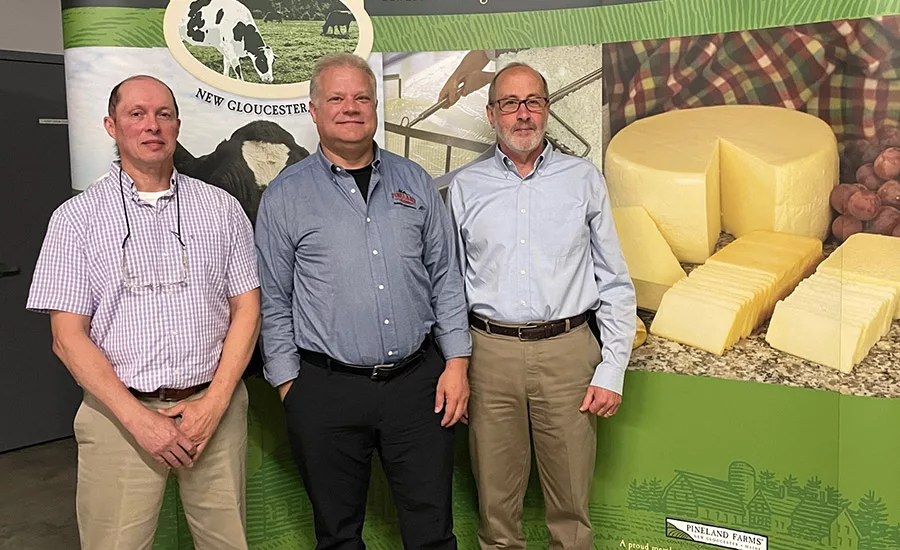 From left: Larry Wintle, Operations Manager; Mark Whitney, President and COO; and Jim Lesser, Director of Marketing & Sales, and team have grown the dairy's revenue 207% in the past 5 years.