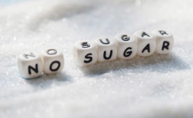 blocks that spell out "no sugar"