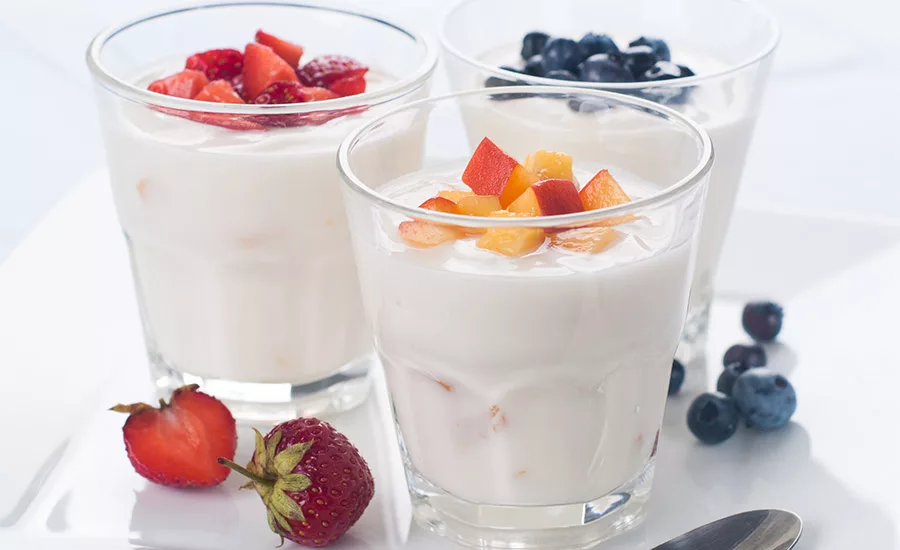 fruit and yogurt
