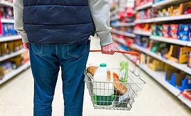 man grocery shopping