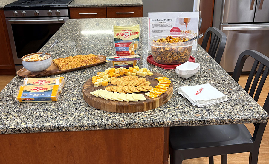 table full of snacks