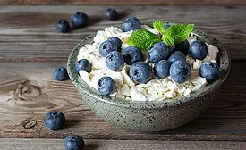 cottage cheese and blueberries