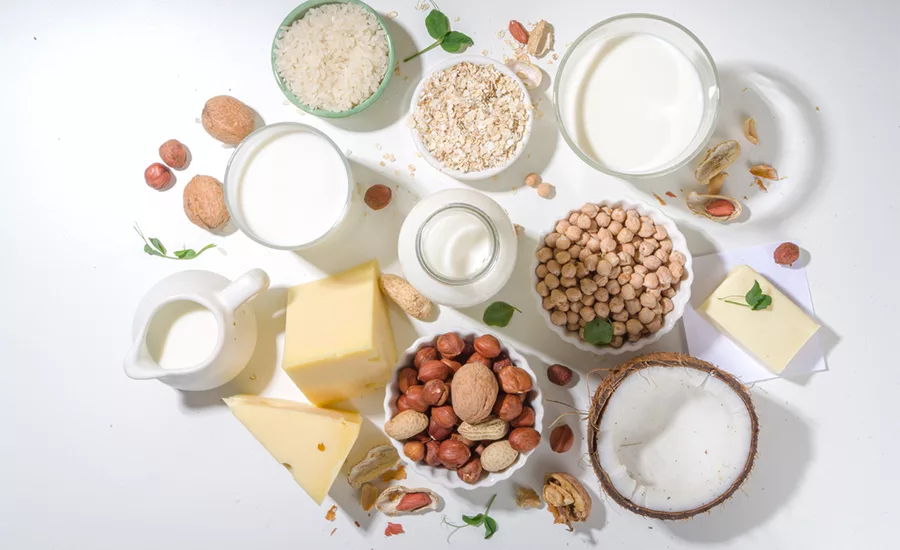 a variety of food items