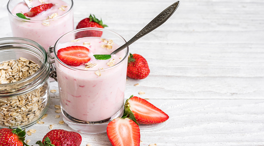 a Strawberry Yogurt Smoothie. 