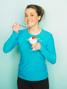 Generic photo of woman eating yogurt