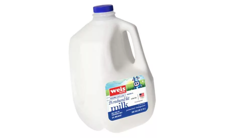 Weis Markets milk gallon with Olympics rings
