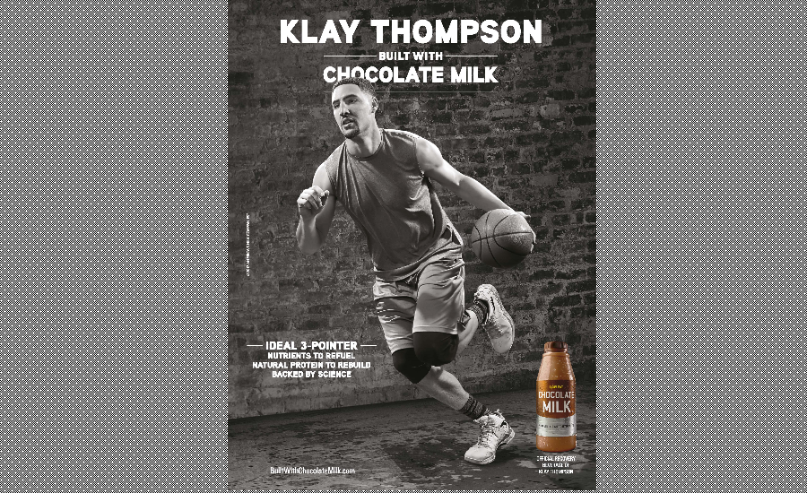 Klay Thompson of the NBA’s Golden State Warriors is the new face of the Built With Chocolate Milk 