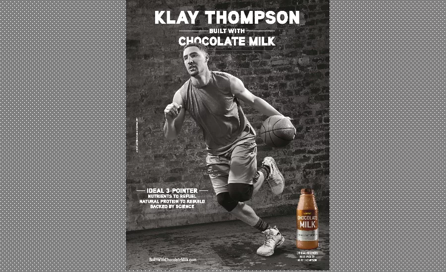 Klay Thompson of the NBA’s Golden State Warriors is the new face of the Built With Chocolate Milk