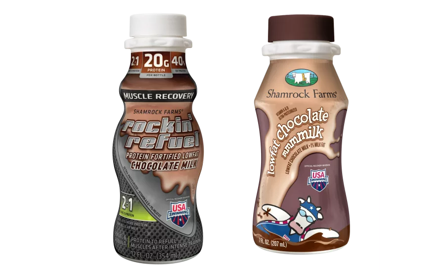Shamrock Farms USA Swimming for MilkPEP built with chocolate milk