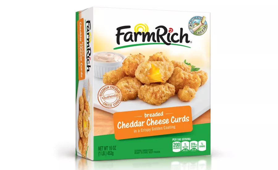 Farm Rich frozen breaded Cheddar cheese curds