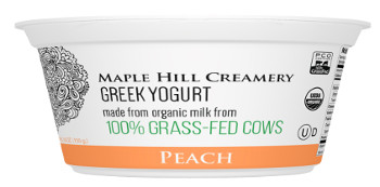 Maple Hill Creamery Greek yogurt peach flavor