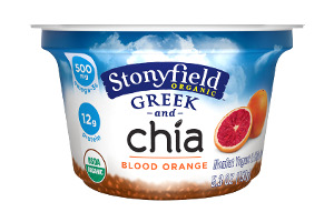 Stonyfield Greek Chia Blood Orange