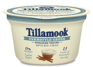 Tillamook Farmstyle Greek yogurt spiced chai