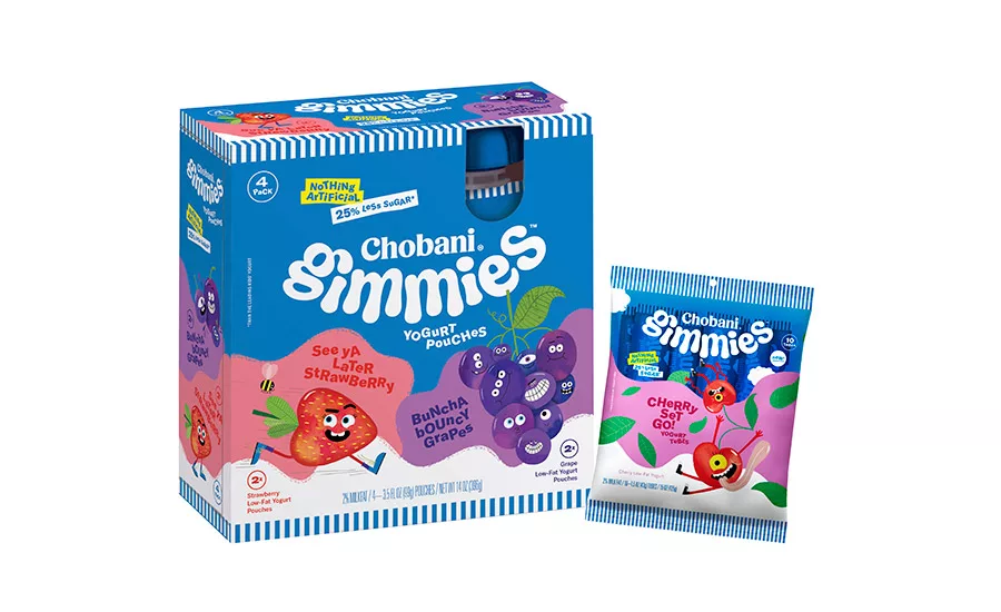 Chobani Gimmies tubes and pouches