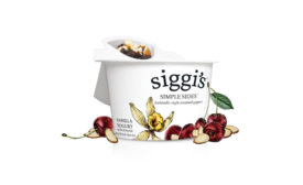 Siggi's Simple Sides yogurt vanilla with almonds and dried cherries